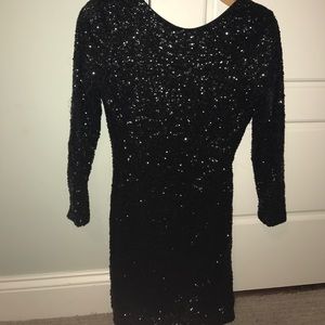Sexy Black Sequin Dress