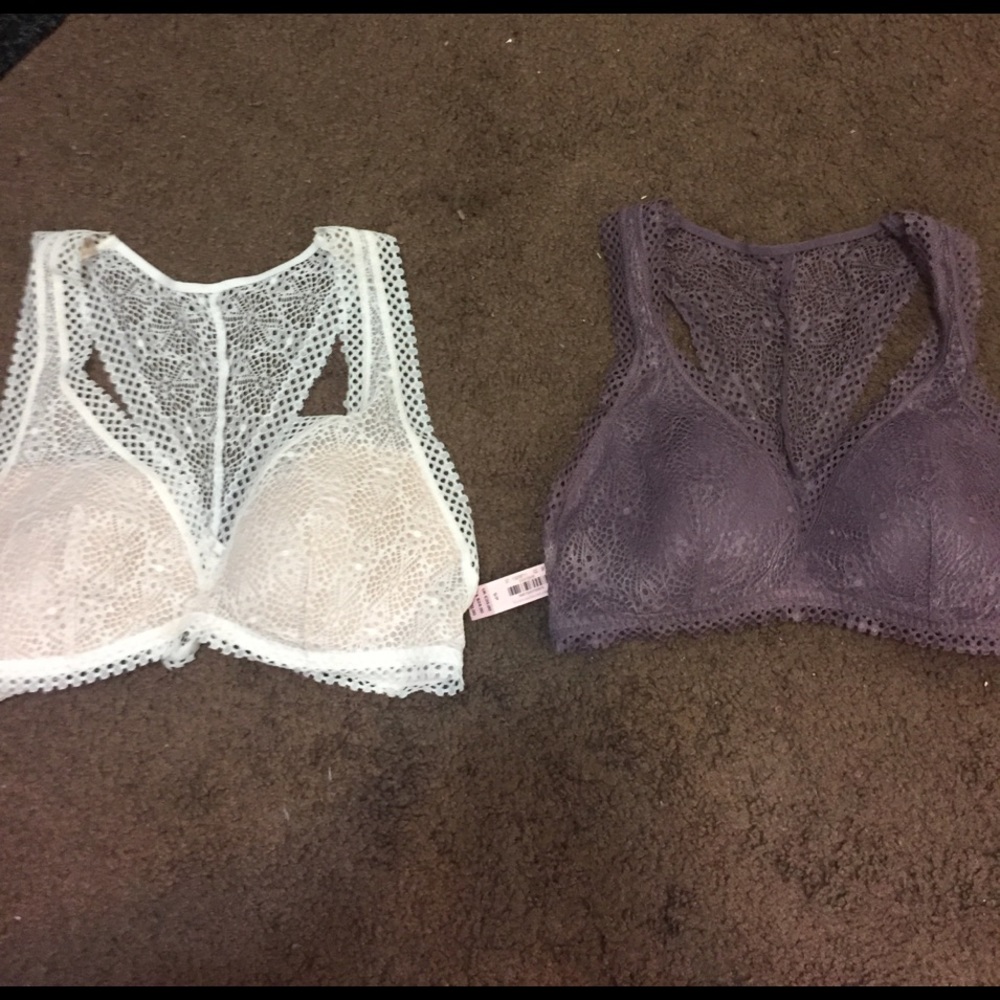 Two PINK bralettes