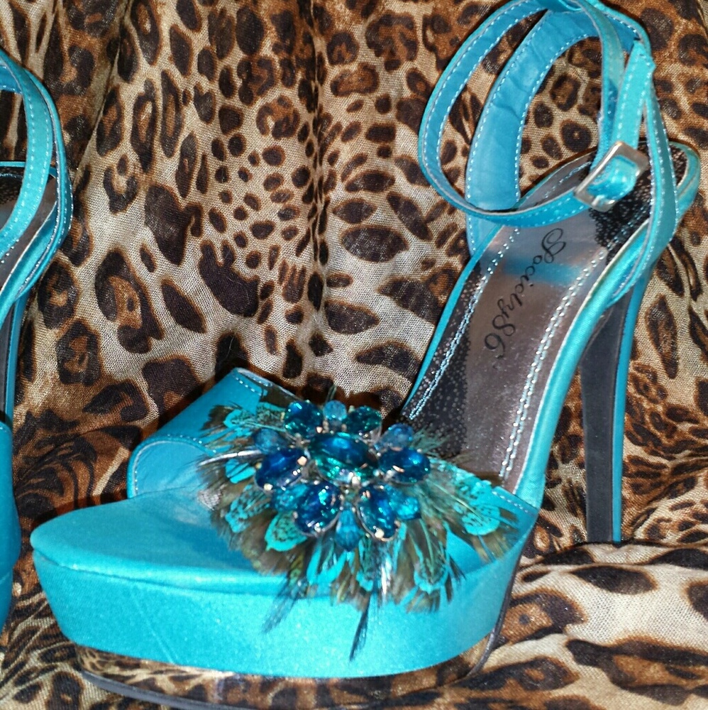 Turquoise heels
