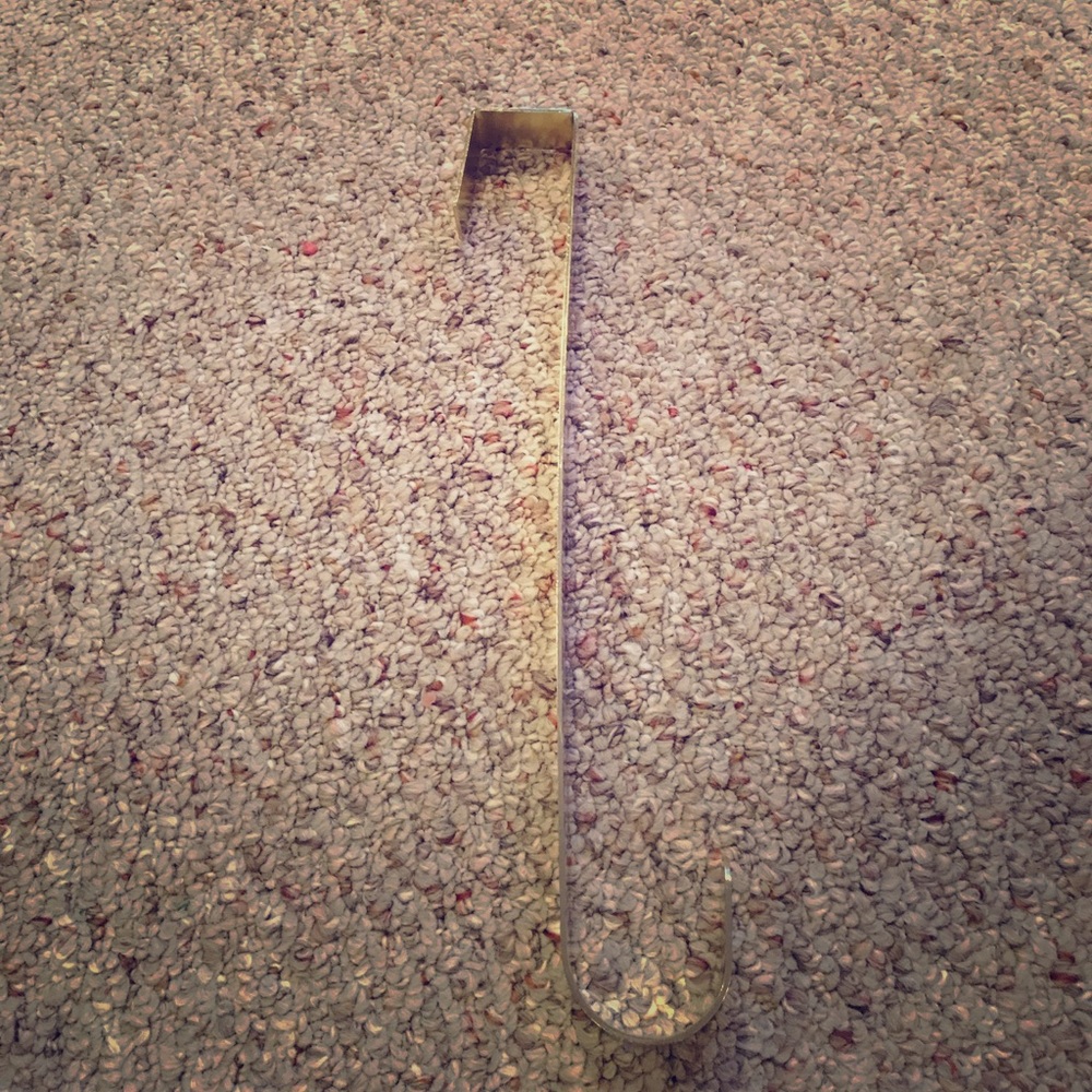 Gold metallic wreath door hanger