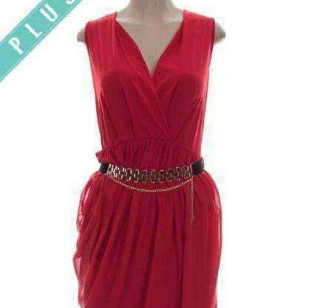 1. Red Cocktail Dress Excellence Condition