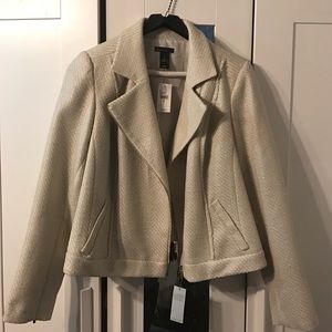 Textured moto jacket