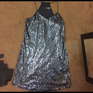 Sequin Navy blue EXPRESS dress