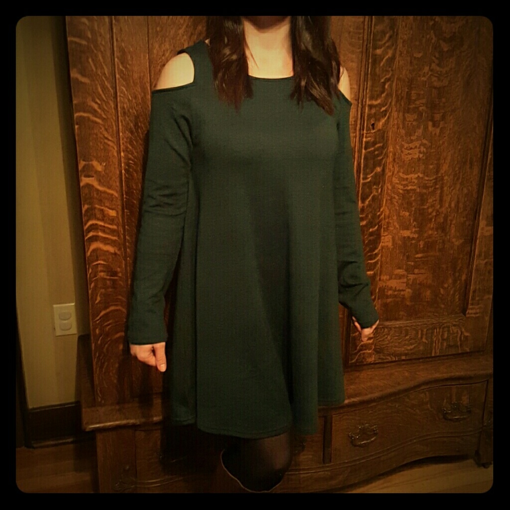 Cold Shoulder Long Sleeve Dress