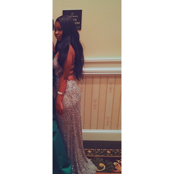 Scala silver sequin prom dress size 2 - Picture 5 of 5