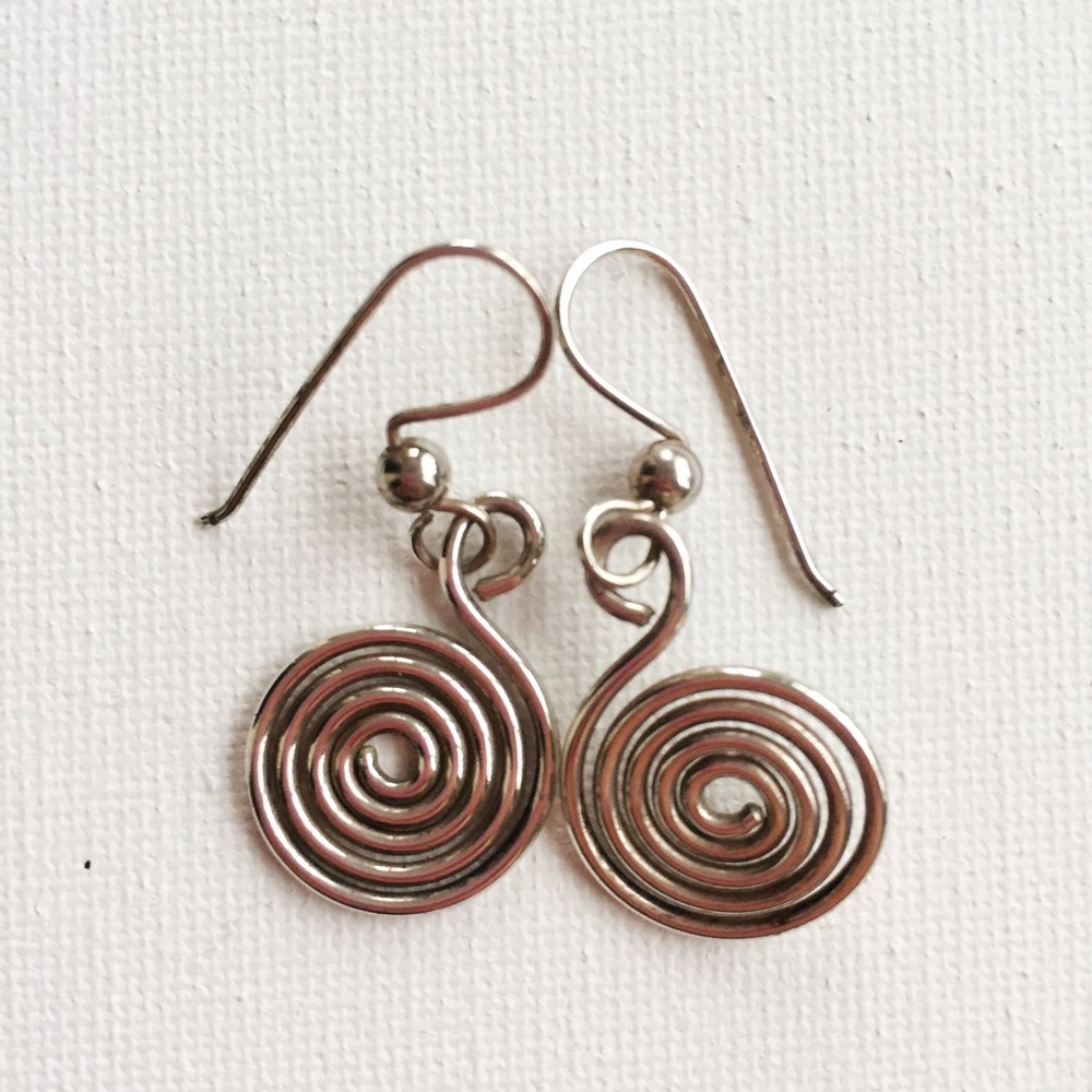 Sterling Silver Spiral Earrings