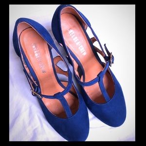 Blue Chelsea Crew Wedges - worn one once!