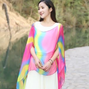 Imitation silk shawl, breathable and comfortable