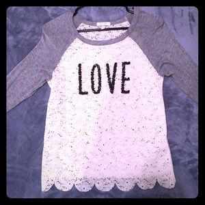 LOVE Lace Long Sleeve