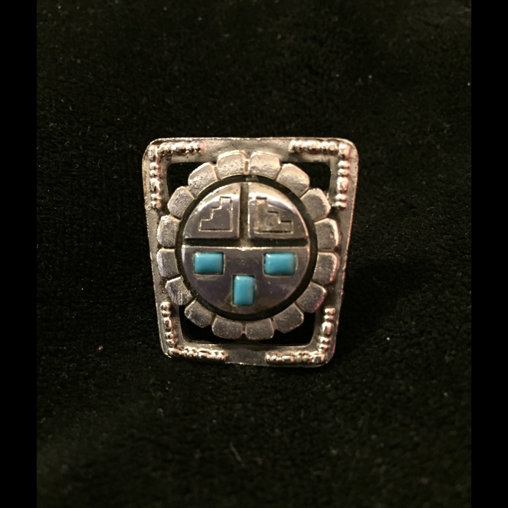 🟠 5/20 Vintage Aztec Style Ring