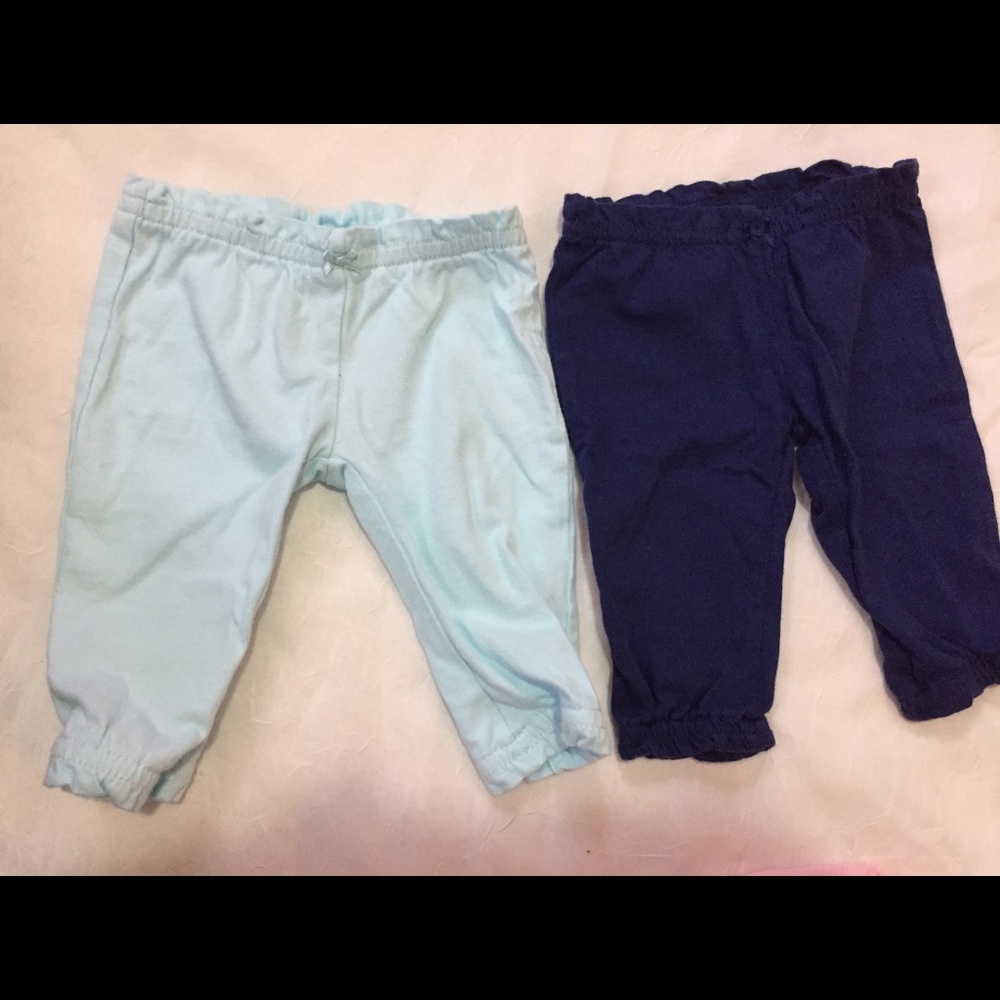 Carter's pair newborn pants blues