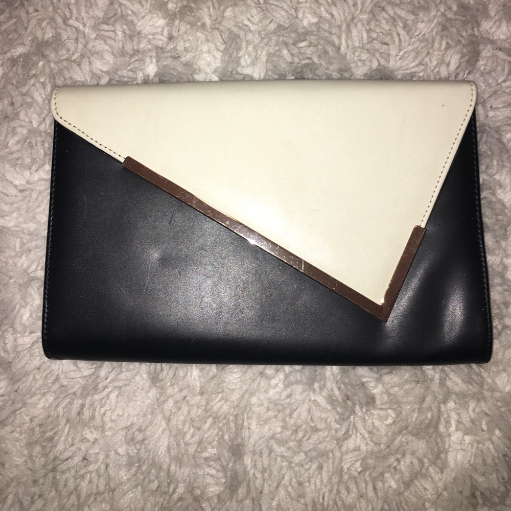 Aldo Cream & Black Clutch
