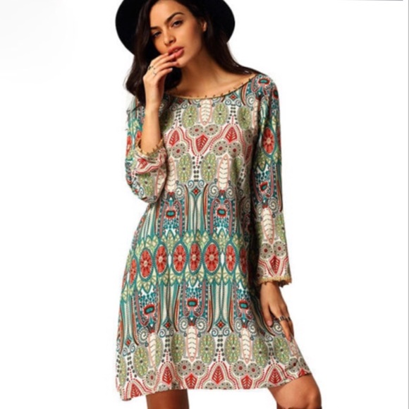 BOHO STYLE DRESS - Picture 2 of 8