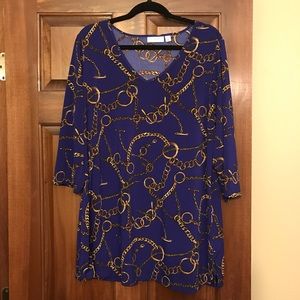 Susan Graver Tunic Women's Sz 1x top knit purple