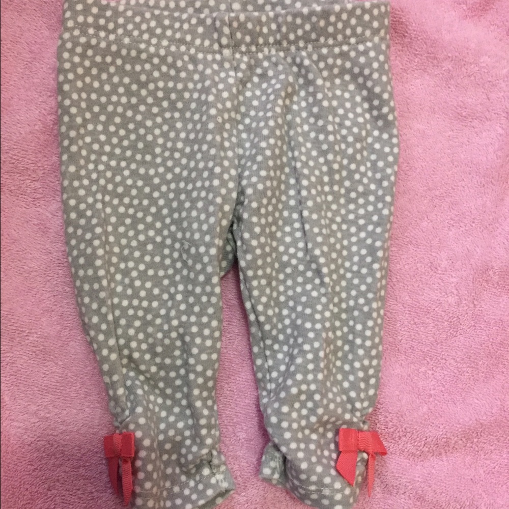 Gymboree grey white newborn pants