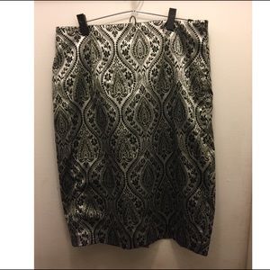 Grey and Black Pencil skirt