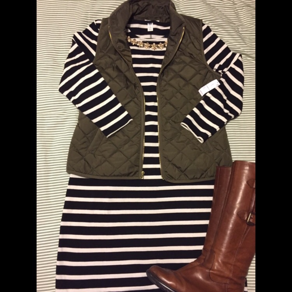 NWT Old Navy Striped Cotton Dress - Sz. Large Tall