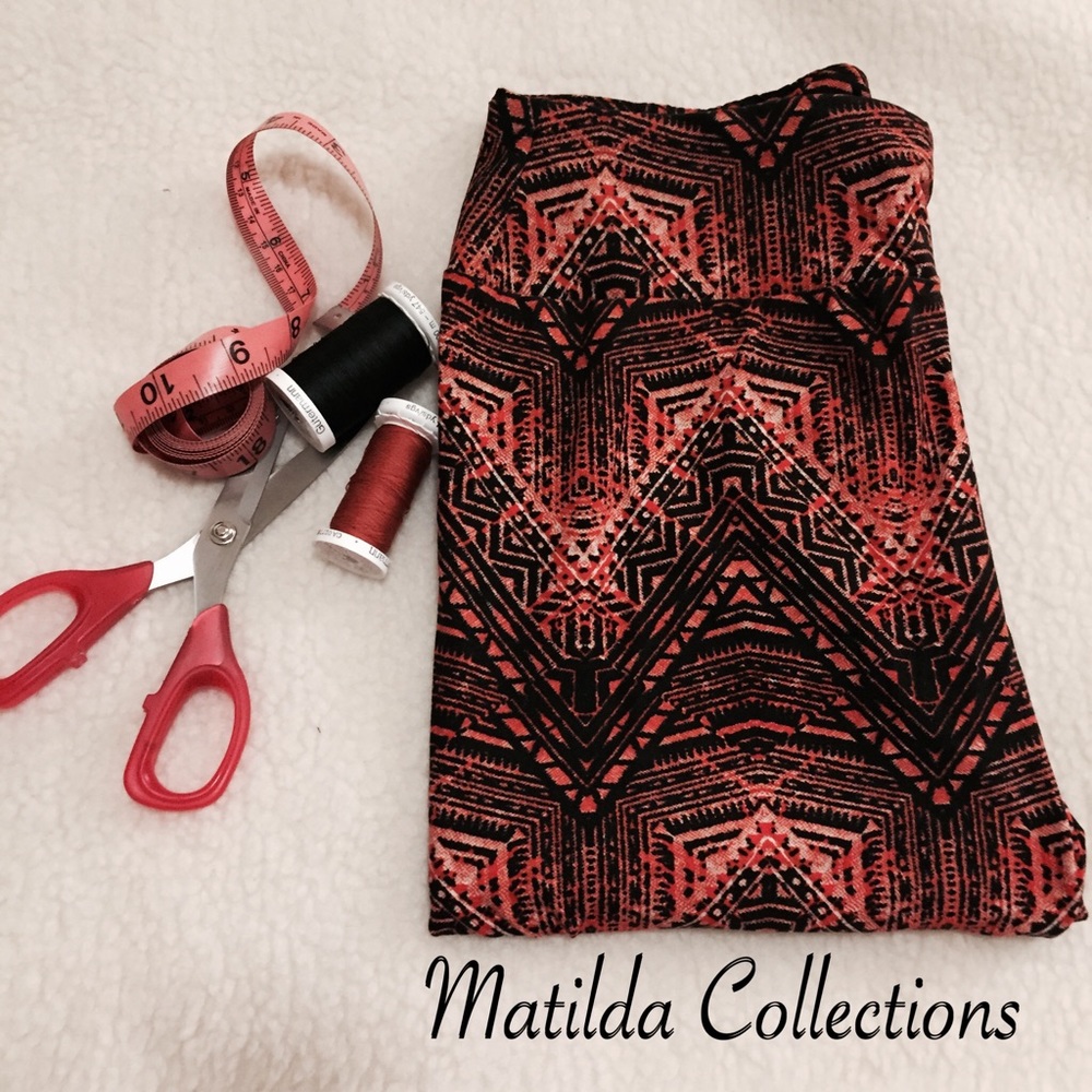 LulaRoe Rusted Orange Aztec OS Leggings