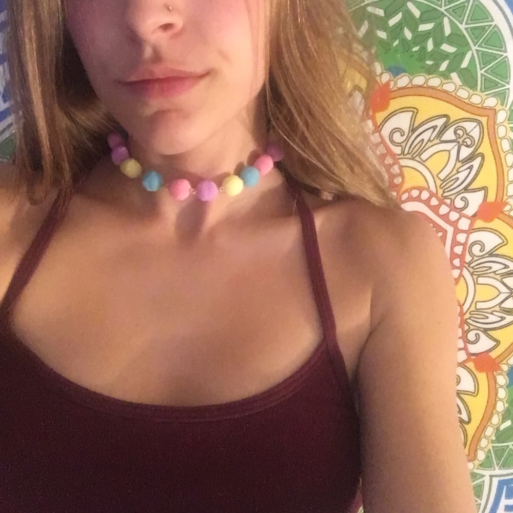 Puff Ball Chain Choker