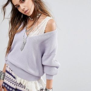 Free people allure v neck sweater oversize Free people allure v neck sweater oversize