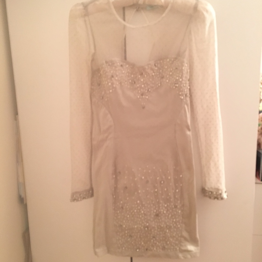 🔴Urban Outfitters Mesh Glitter Beaded Dress XS
