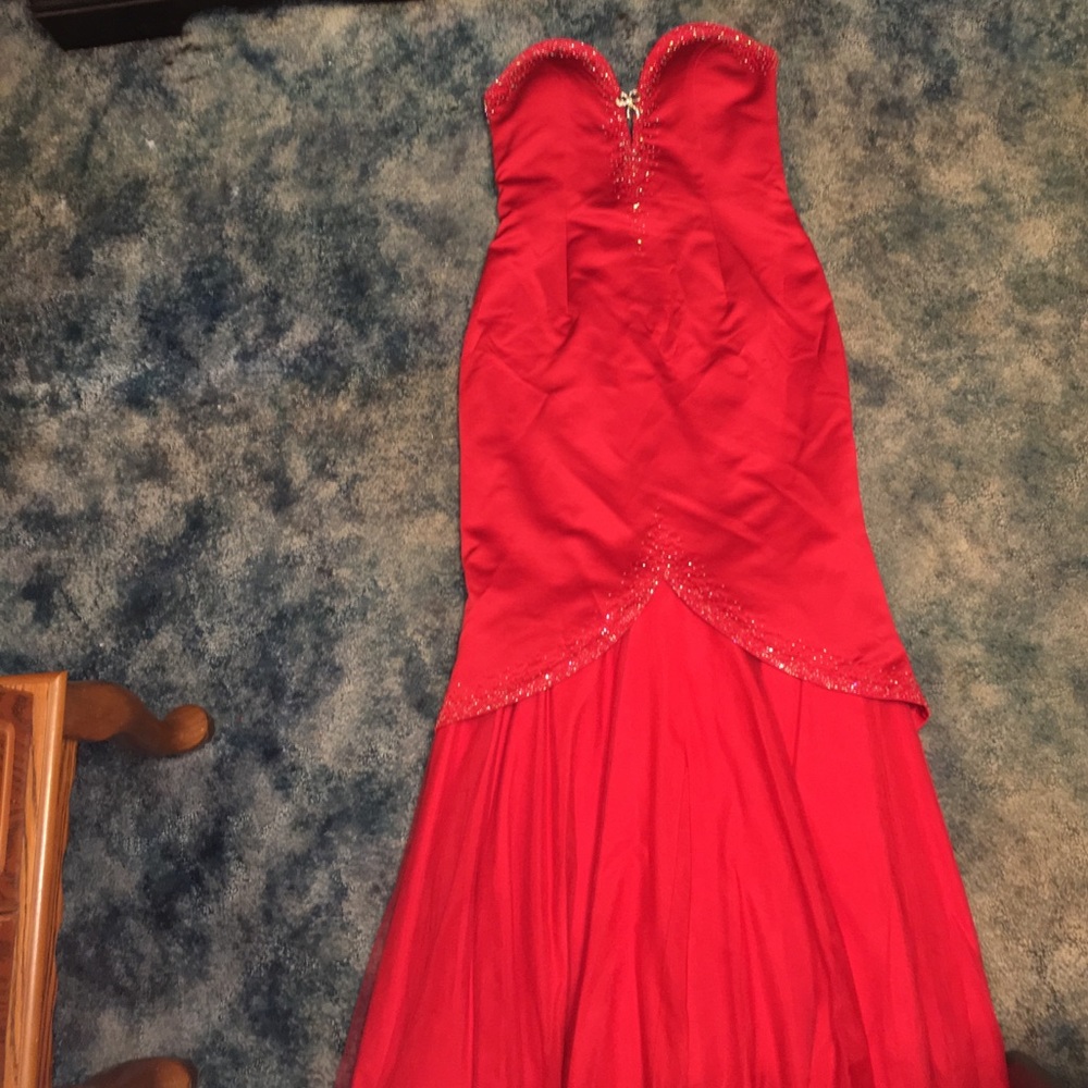 Alyce Designs Red Sequin Prom dress Size 10