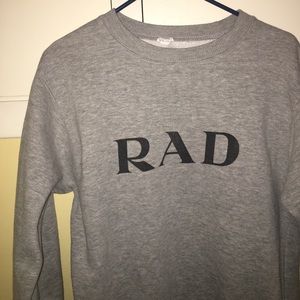 Brandy Melville Grey "RAD" crew neck
