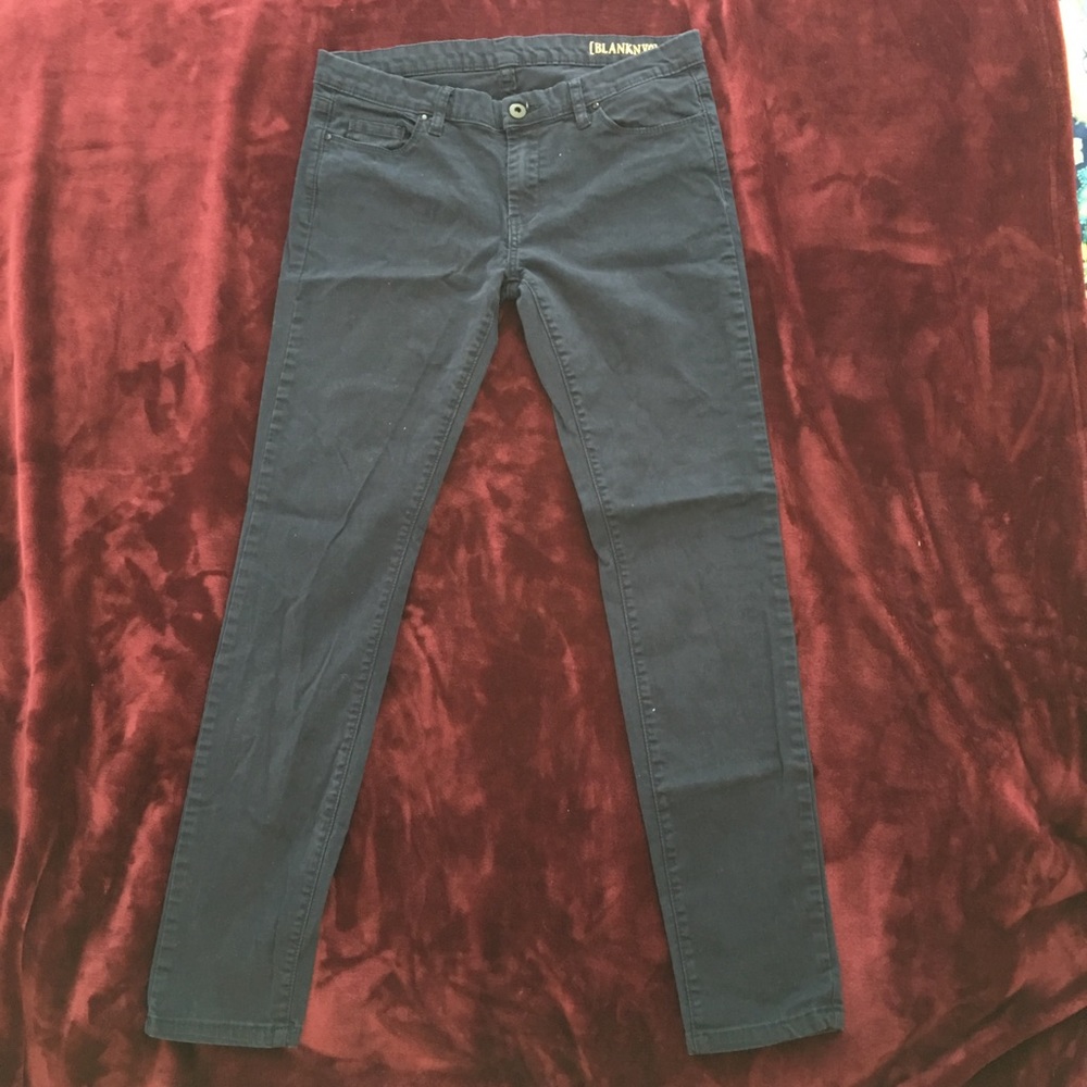 bank NYC navy stretch skinny pants