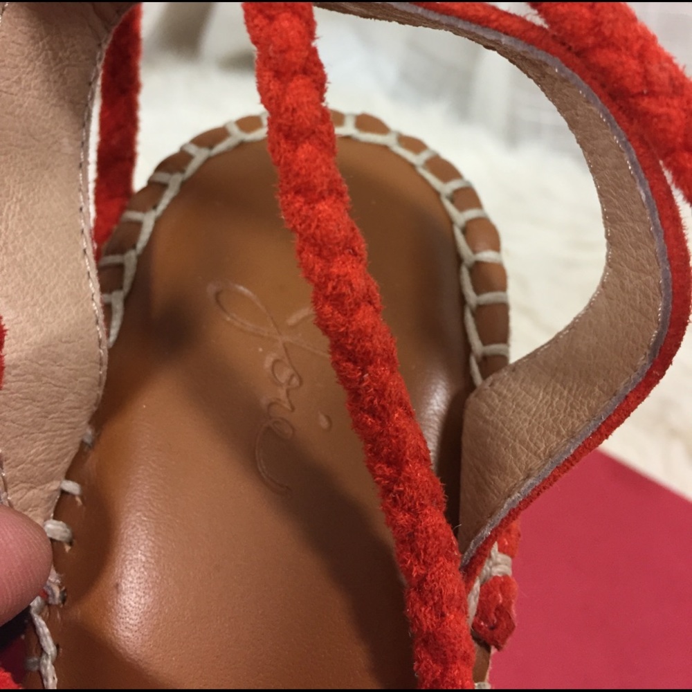 Joie Phylis Rope Wedge Sandal Red - Picture 4 of 6