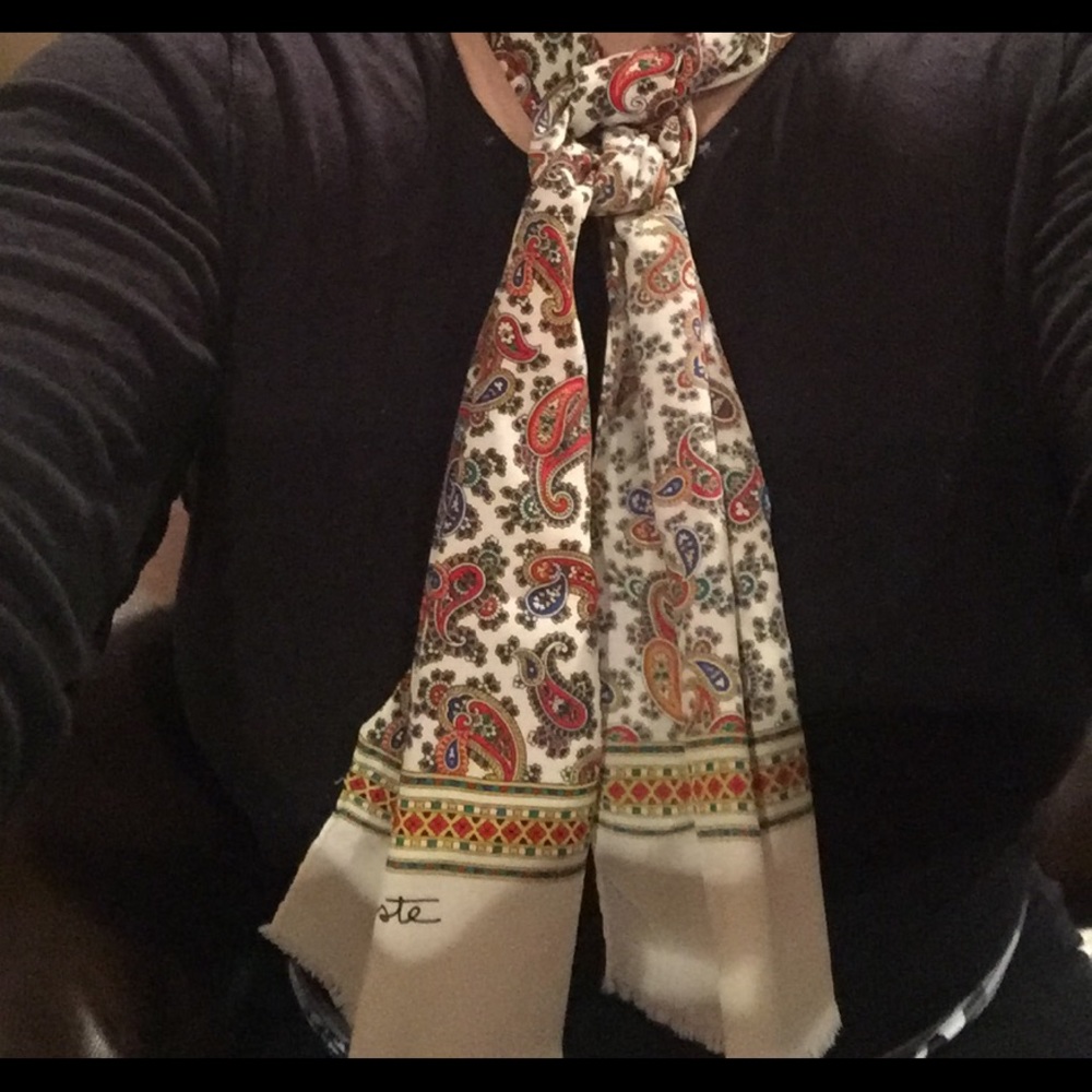 D'este Multi-colored silk scarf