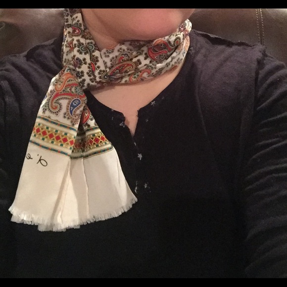 D'este Multi-colored silk scarf - Picture 3 of 4