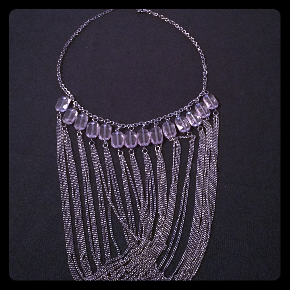 Silver chained necklace