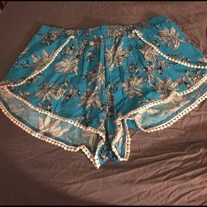Blue palm tree shorts