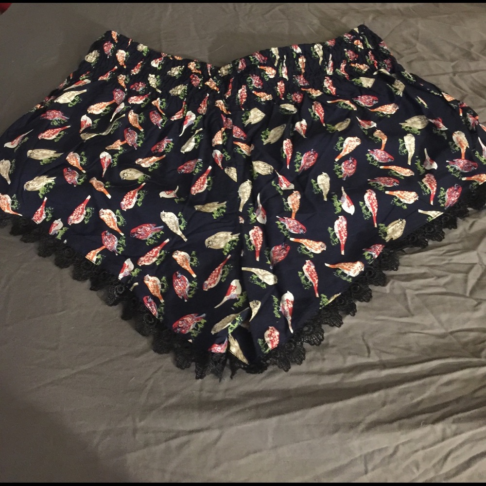 Navy blue bird shorts