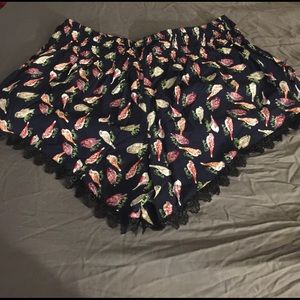 Navy blue bird shorts