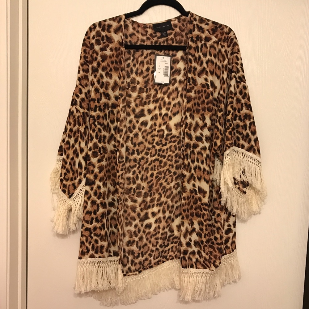NWT Animal Print Kimono