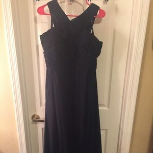Size 22 Bill Levkoff Navy Blue floor length dress