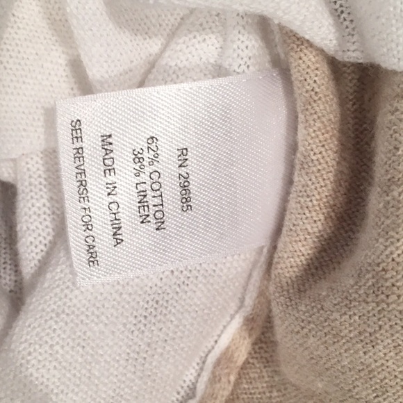 Pendleton Cotton/Linen Blend Neutral Color Top - Picture 2 of 2