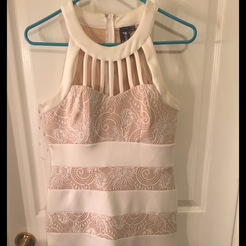 Size 11 white and cream dress