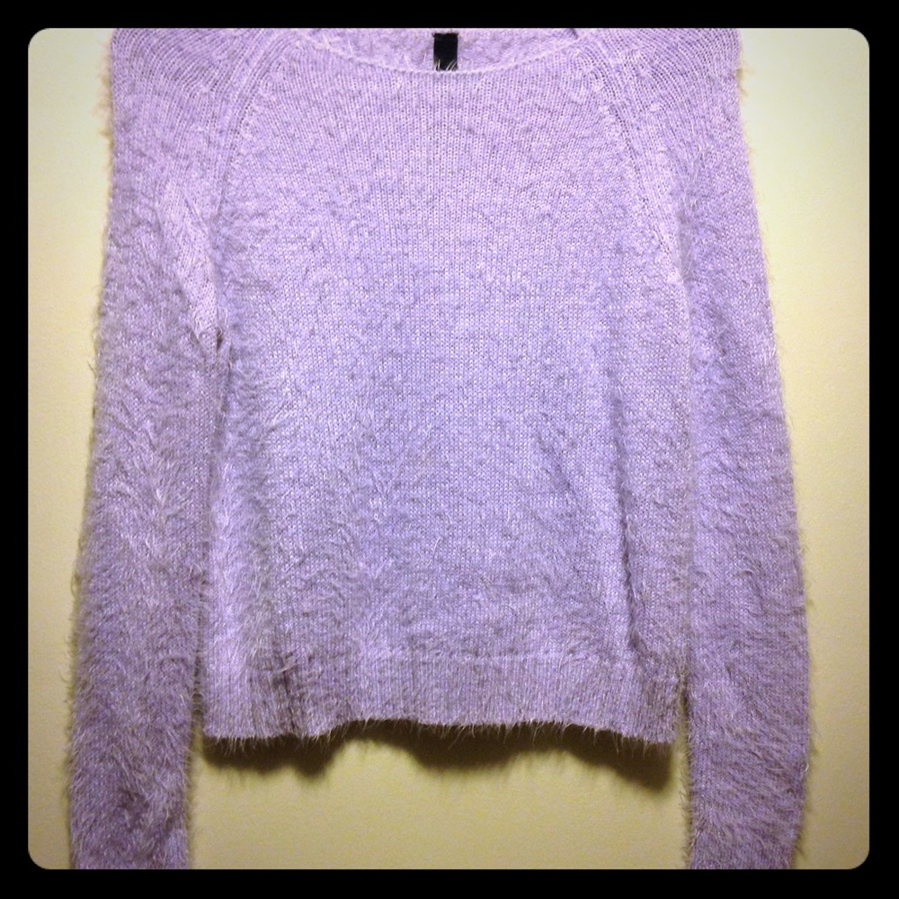 Purple fuzzy sweater!