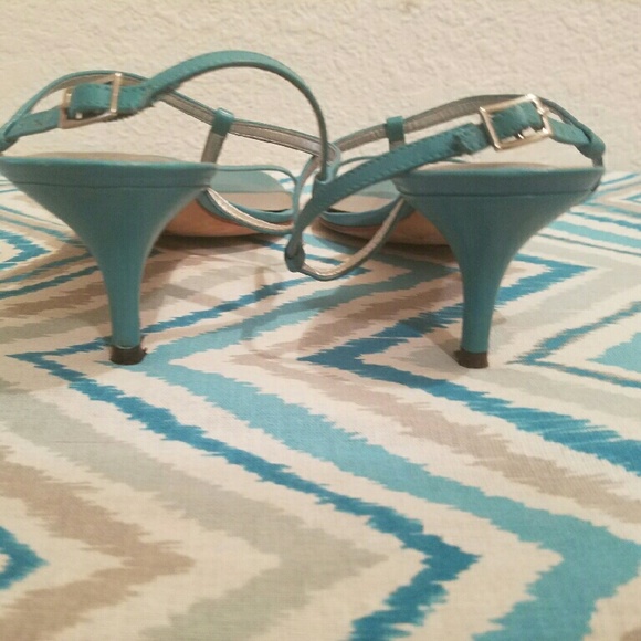 Ann Taylor - Turquoise Leather Sandals - Picture 3 of 4