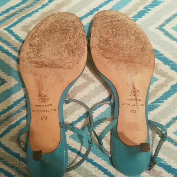 Ann Taylor - Turquoise Leather Sandals - Picture 4 of 4