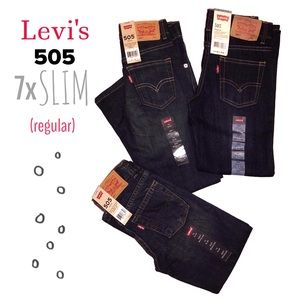 (3) NWT Levi's 7x slim fit, regular length denim