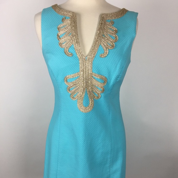 Lilly Pulitzer Dresses & Skirts - Lilly Pulitzer Janice shift cotton sea blue dress