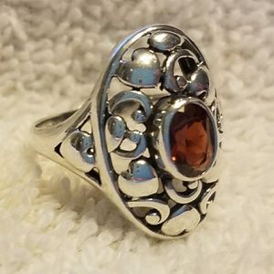 Sterling silver and Garnet ring