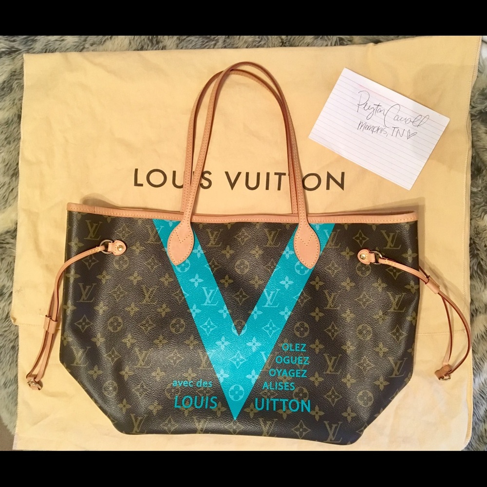 Limited Edition Louis Vuitton Turquoise Neverfull