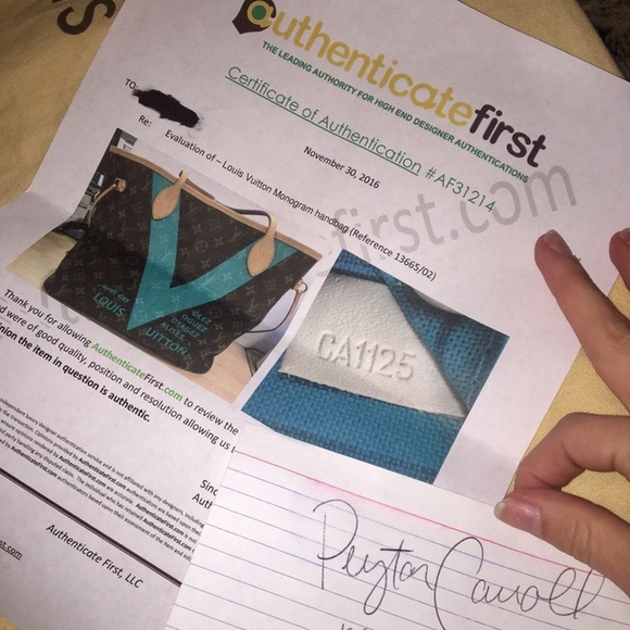 Limited Edition Louis Vuitton Turquoise Neverfull - Picture 8 of 8