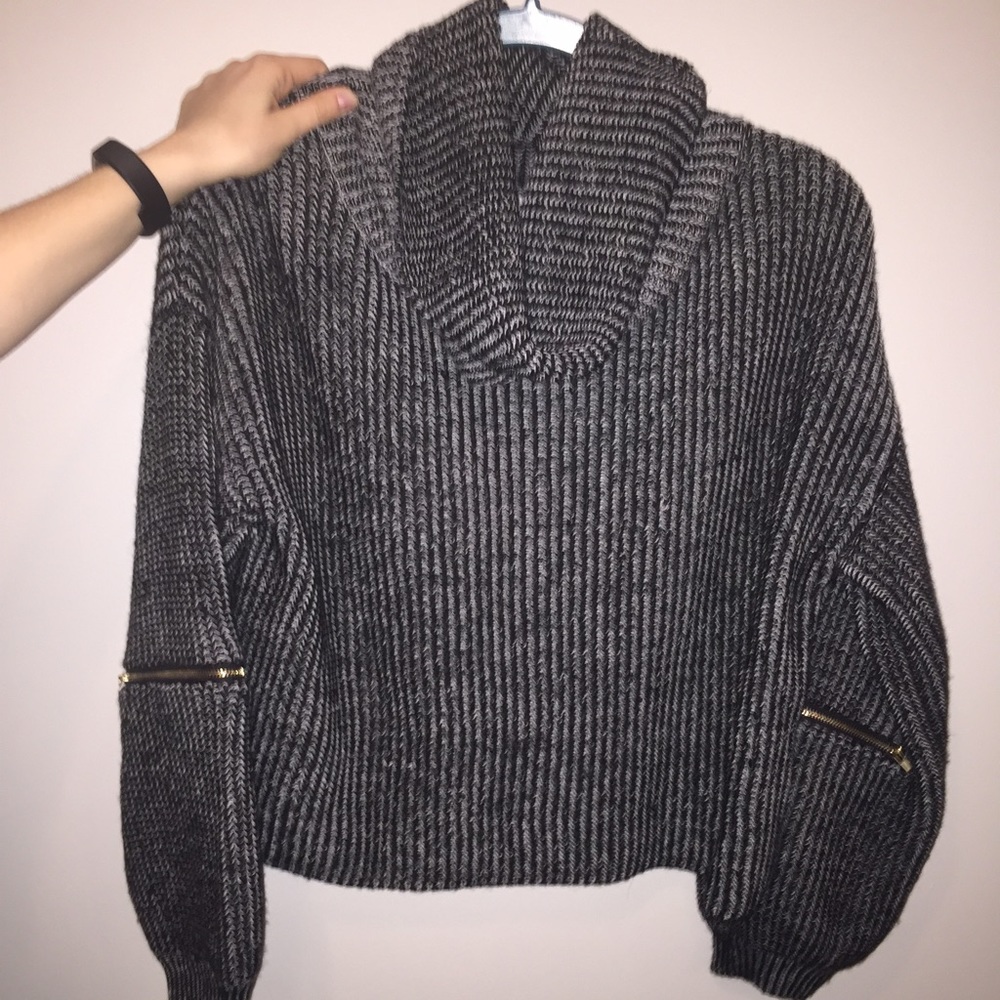 LF zipper elbow sweater