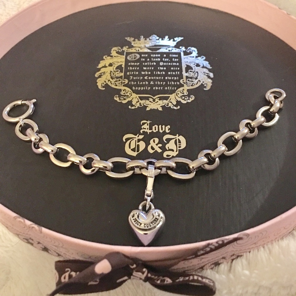 Juicy Couture Charm Bracelet & Puff Heart Charm
