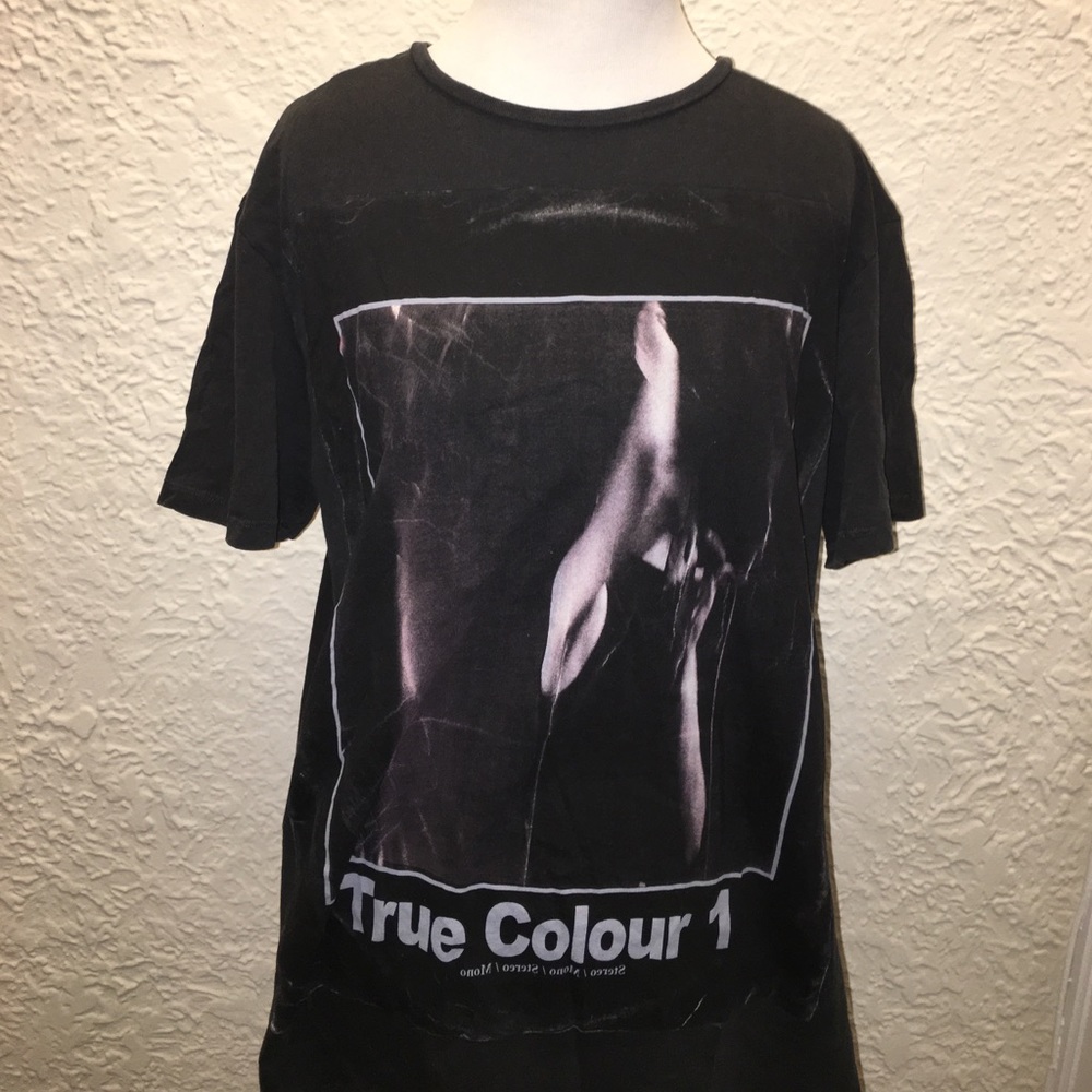 All Saints Men's Large Graphic Tee Shirt Black